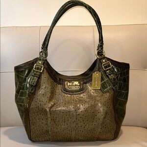 Coach Abigail Croc-Embossed Shoulder Bag